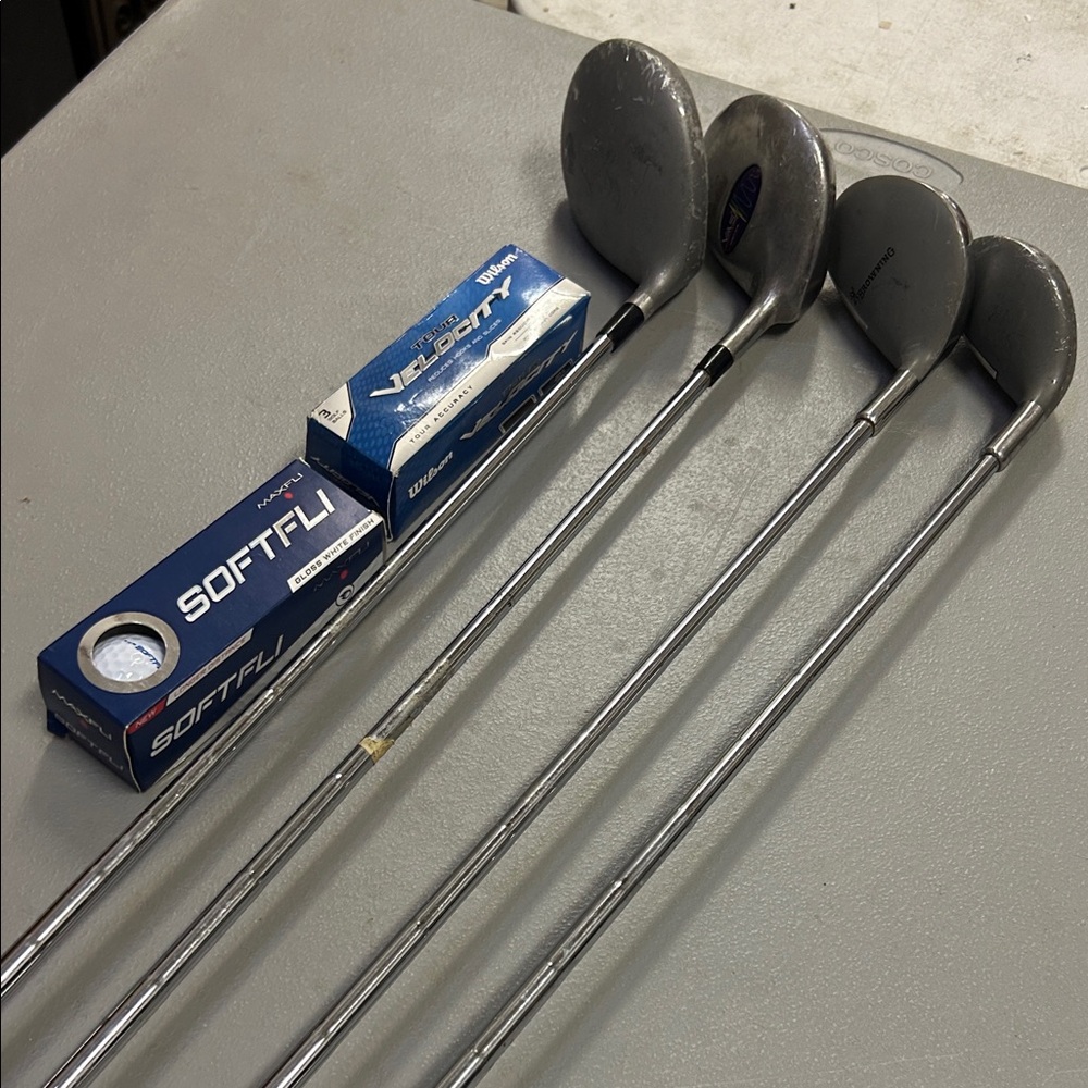 Cleveland, Browning, Killer Whale  Drivers, Browning 5 wood, 6 New Golf Balls